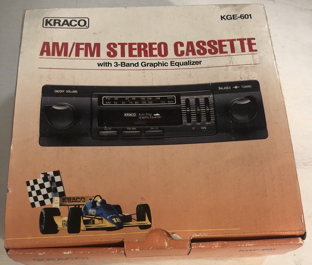Kraco Model Kge601d Am/fm Radio Cassette Car Stereo Indash NOS D1 for