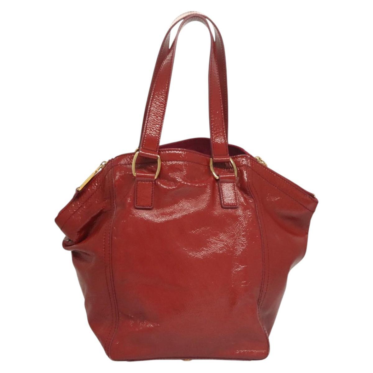 Borsa a tracolla SAINT LAURENT Downtown smaltata rosso oro originale sw465