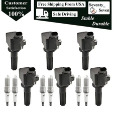 6pcs Ignition Coil & Spark Plug For 2006-2009 Chevrolet Trailblazer 4.2L