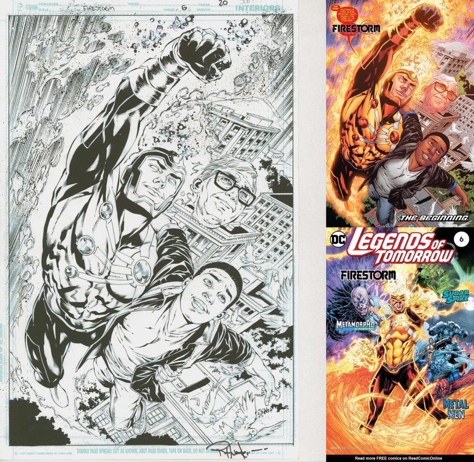 Gerry Conway Firestorm Legends of Tomorrow #6 Pg 1 Original Art Splash LAST PAGE Comic Art