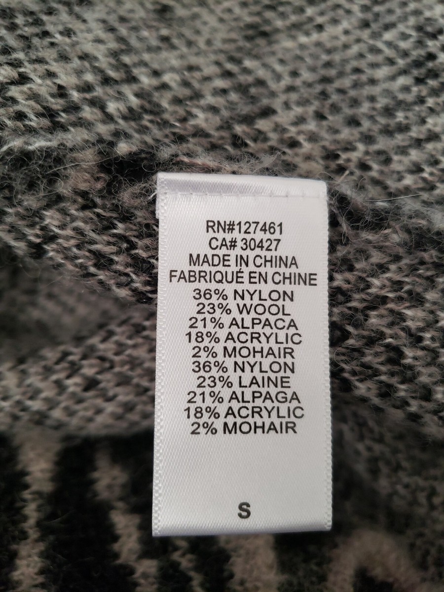 Wildfox Wool Alpaca Blend Avani Animal Print Oversized Cardigan Sweater Sz S (D View 3