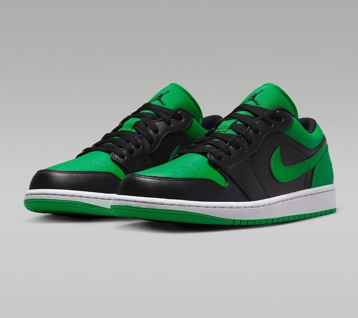 Nike Air Jordan 1 Low Lucky Green Black 553558-065 Men's