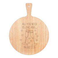 All You Need Is Love Und Prosecco Pizza Brett Paddel Holz Lustig
