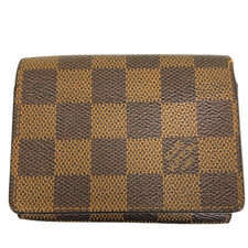 Auth Louis Vuitton Enveloppe Carte De Visite Card Hold Damier Card Case N62920