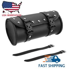 Motorcycle Tool Bag PU Leather Black Universal for Harley Honda Yamaha