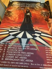 IRON MAIDEN 'DANCE OF DEATH' WORLD TOUR POSTER 2003-2004 U.K. CONCERTS DEC 2003