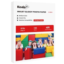 Koala Heavyweight High Gloss Photo Paper 4x6 Inch 100 Sheets 61lb for Inkjet