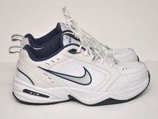 Nike Air Monarch IV White/Silver/Navy Men's SIZE 10