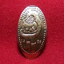 1998 "Merry Christmas" Santa Claus ready to GO! souvenir elongated penny