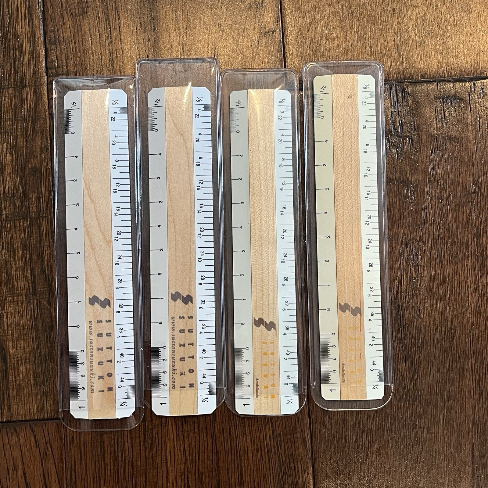 Plastic Rulars Set of 4 Woodrow 6.75 inch Architectural 4 Bevel Plastic Ruler with ...