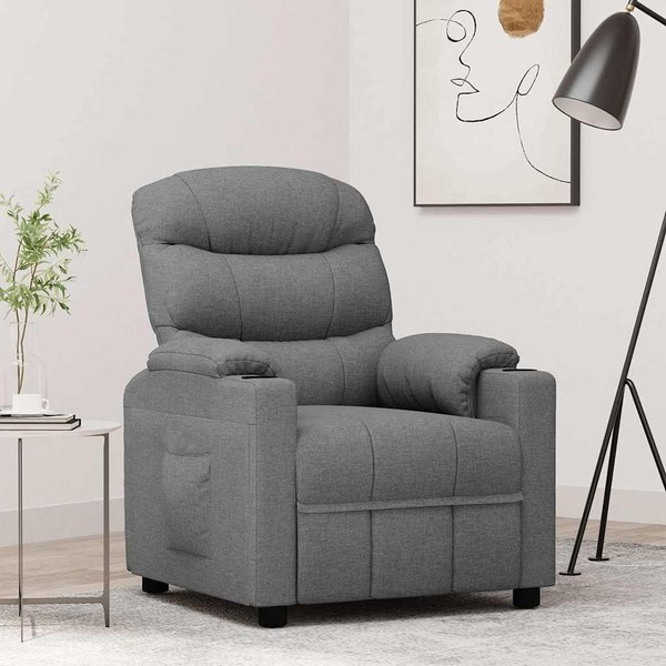 Relaxsessel Hellgrau Stoff Relaxsessel Relaxstuhl Sessel vidaXL-image