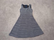 Banana Republic Dress Womens 0 Blue Striped Sleeveless Fit & Flare Mini