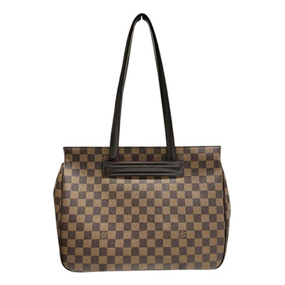 LOUIS VUITTON Damier Ebene Parioli PM Tote Bag N51123 Brown From Japan Auth