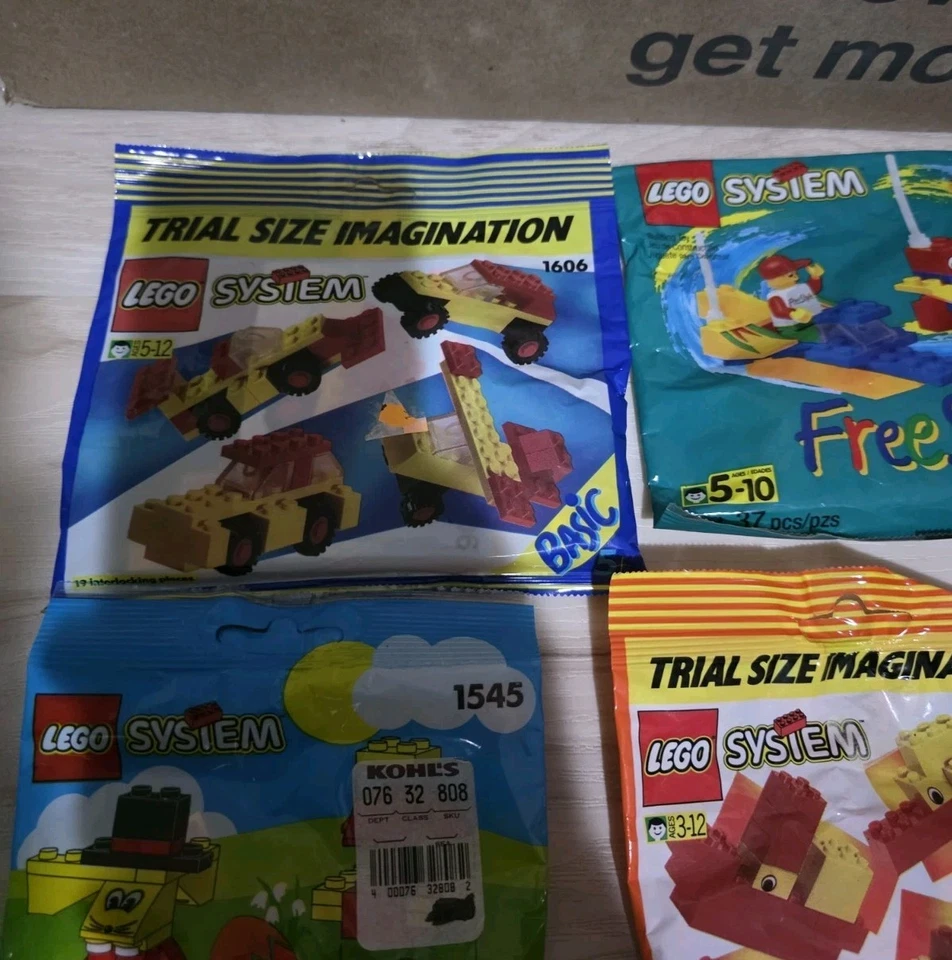 VINTAGE Lego System Polybag Freestyle Lot Of 9 Santa Easter Bunny Trial Size  - Image 2 of 4