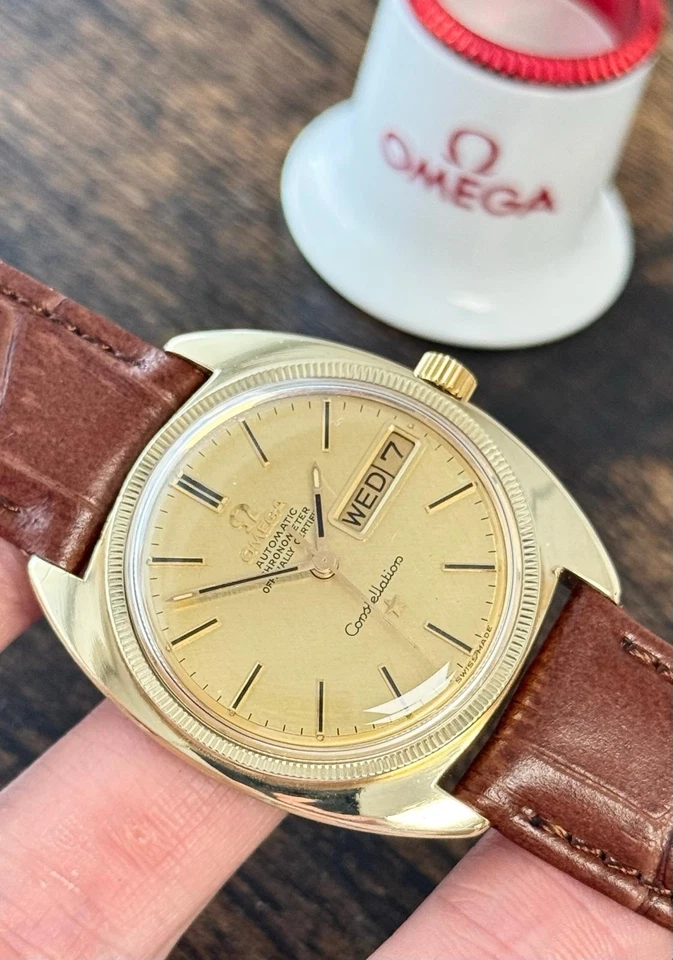 Винтажные мужские автоматические часы Omega Constellation 14k 1969 г., гарантия + обслуживание - Изображение 4 из 4