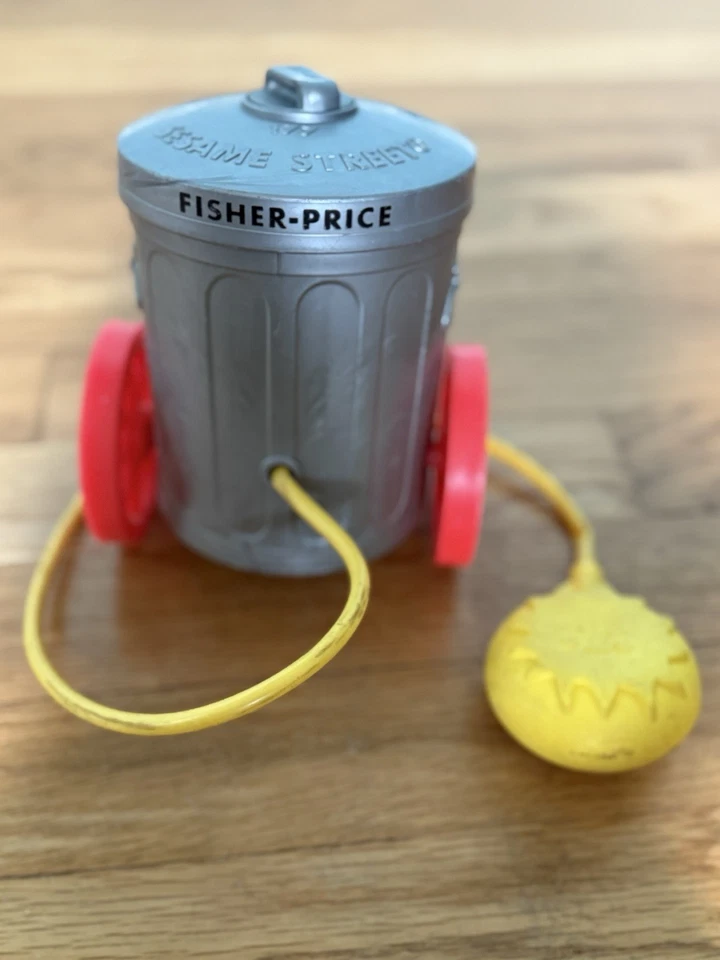 Fisher-Price Oscar The Grouch Pull Toy #177 (Vintage 1970’s-1980’s) Foto 3 de 4