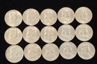 US Benjamin Franklin Half Dollars AU (90% Silver) Lot of 15