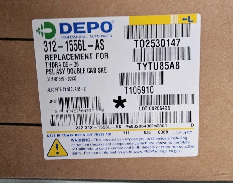 Depo Turn Signal Light (Left) for Sequoia, Tundra 312-1556L-AS - Image 4 of 4