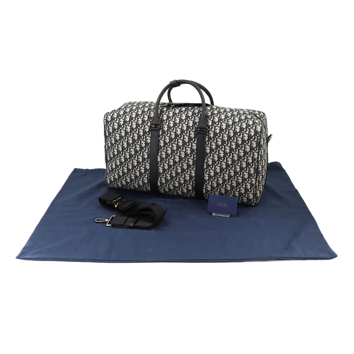 Christian Dior Oblique Lingot 50 Boston Shoulder Bag Canvas