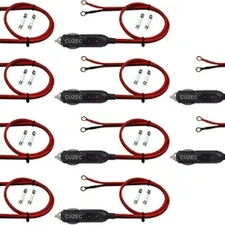 (10-Pack Heavy-Duty 15A Male Plug Cigarette Lighter Adapter Power Supply Cord wi