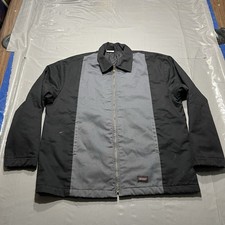 Dickies Mens L Two-Tone Work Jacket Black Gray Mechanic Style Y2K 2000s