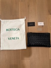 Bottega Veneta intrecciato Pouch Clutch Black Unisex
