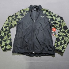 New Fila Jacket Truglow Zip Sport Women's medium black Workout Glow Runner