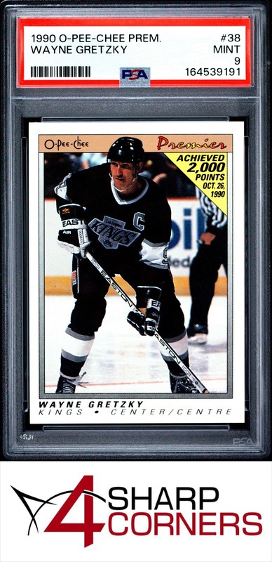 1990 O-PEE-CHEE PREMIER #38 WAYNE GRETZKY KINGS HOF PSA 9