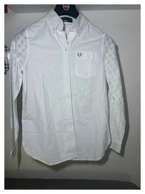 Fred Perry Hemd weiß Baumwolle elegant - S