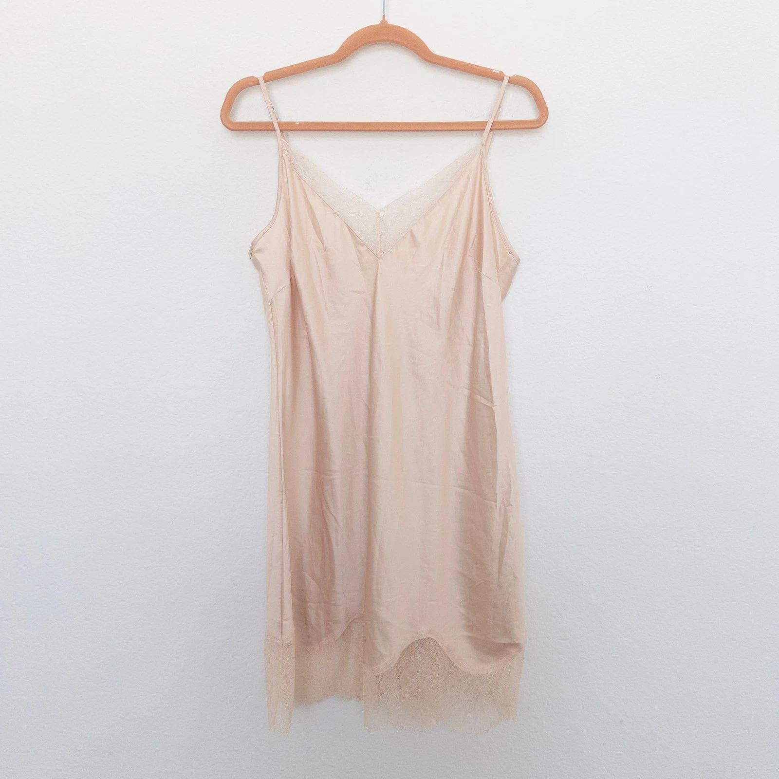 UNDERCOVER Abito donna slip Y2K Victoria's Secret taglia L champagne pizzo coquette lingerie