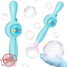 Fog Bubble Machine Kids Rechargeable Smoke Wand Music Light Party Toy