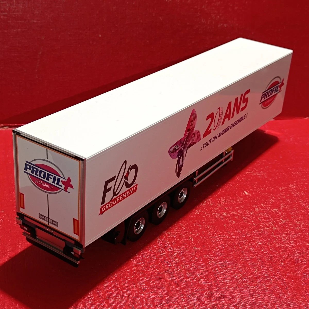Camion Eligor/LBS Renault AE 500 Magnum Avec Remorque GMA - 1/43, Rouge/blanc, Miniature Collection