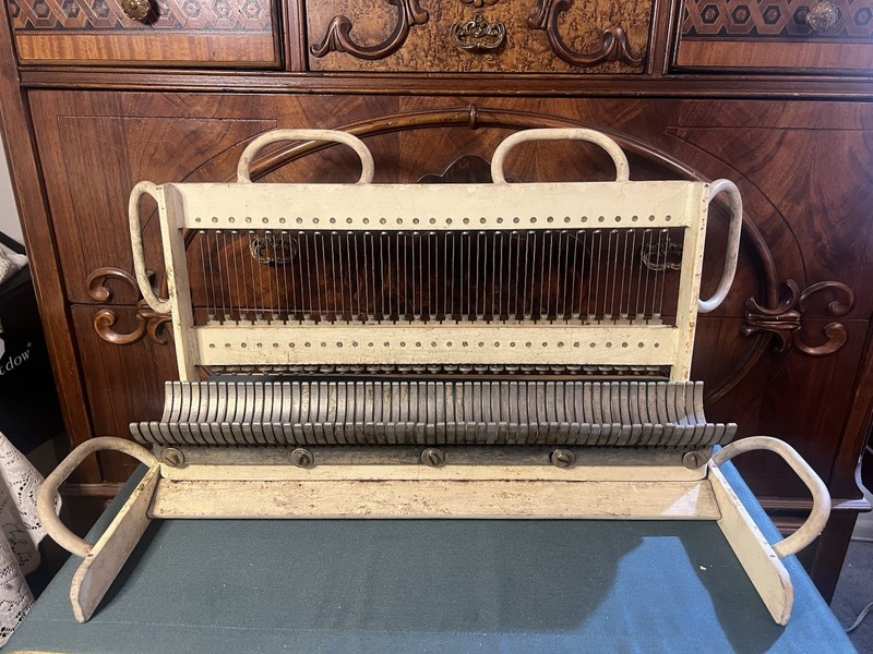 VTG Rare 1950's Bakery Cookie Slicer Hand Press Made in Sweden 21"X9" Heavy