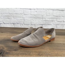 Dolce Vita Cody Grey Suede Perforated DOrsay Flats Women Size 6.5M Classic