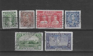 Canada 1935 USED silver jubilee set