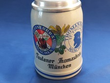 ORIGINAL Bierkrug 0,5L. "Paulaner Thomasbr&auml;u M&uuml;nchen" mit Deckel.