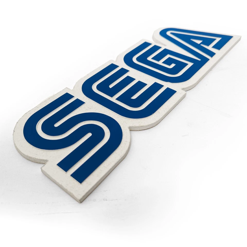 🌀 Letrero con logotipo SEGA - Arte de pared de madera grabado CNC | Decoración retro para exhibición de juegos Foto 3 de 4