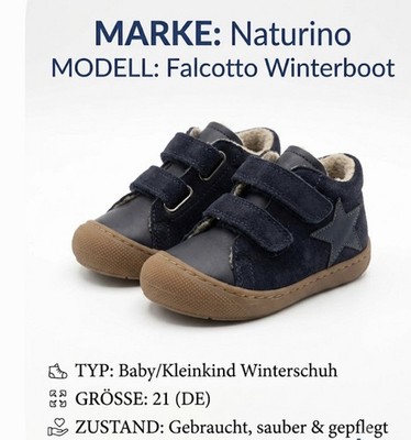Falcotto Naturino - Kinder Schuhe -Größe 21 - Wie Neu!