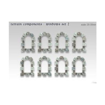 Tabletop Art Terrain 28mm Window Set #2 Pack New