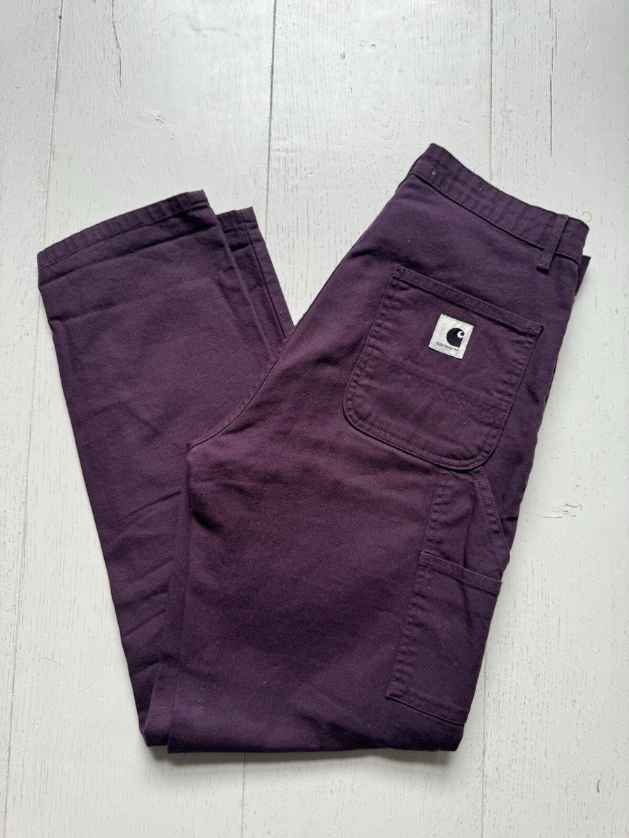 Women's Carhartt WIP Pierce Boyfriend Pants W27 Plum WIP Straight