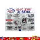 162 Piece Ultimate Saltwater Fishing Terminal Kit Hooks Sinkers Swivels Tackle