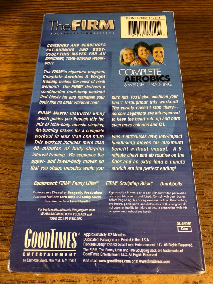 The Firm Complete Aerobics & Weight Training VHS VCR Sealed Emily Welsh - Image 2 of 4