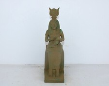 Rare Egyptian Antique Statue of Care God Isis Nursing Horus Egyptian Mythology
