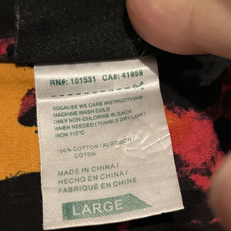 CAMISA LRG Lifted Research Group CAMUFLAJE Psicodélico Talla L Mangas Cortas BOTÓN ARRIBA Foto 4 de 4