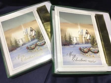 2 box MASTERPIECE STUDIO CHRISTMAS CARDS 36 cards total! COUNTRY CHURCH! NEW!!