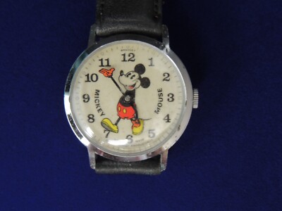 Vintage Mickey Mouse Watch From Bradley Swiss Made The Great One (41574-Time-YS)