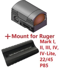 ADE RD3-028 Red Dot+Optic Mount plate for Ruger Mark I,II,Lite,1,2,3,4 Pistol