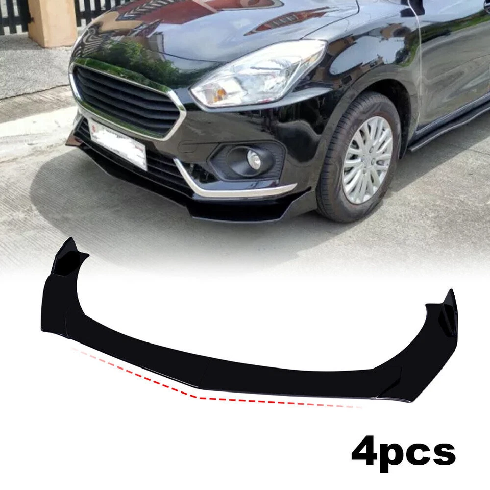 Alerón labial de parachoques delantero negro brillante + varillas de puntal para Pontiac G4 G5 G6 Foto 4 de 4