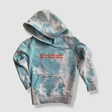 $316 Drake's California Mens Green Cotton Tie-Dye Hooded Sweatshirt Sweater Sz L