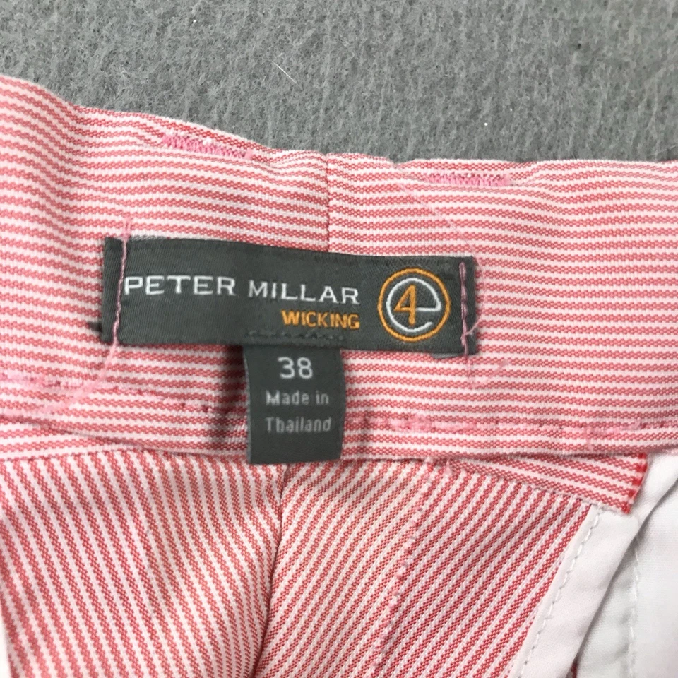 Шорты мужские Peter Millar 38 красные в полоску плоские передние впитывающие - Изображение 2 из 4